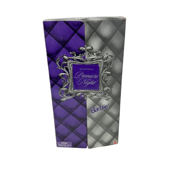 1998 Premiere Night Barbie 22958 Special Edition NRFB Purple Silver Gown Glamour - Picture 6 of 7